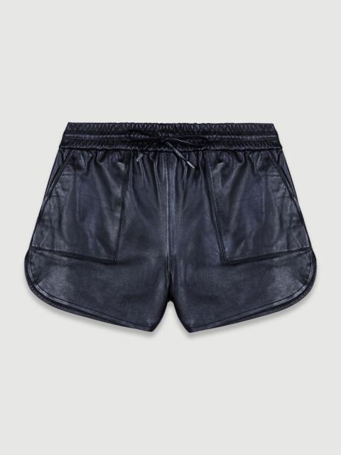 maje Leather shorts
