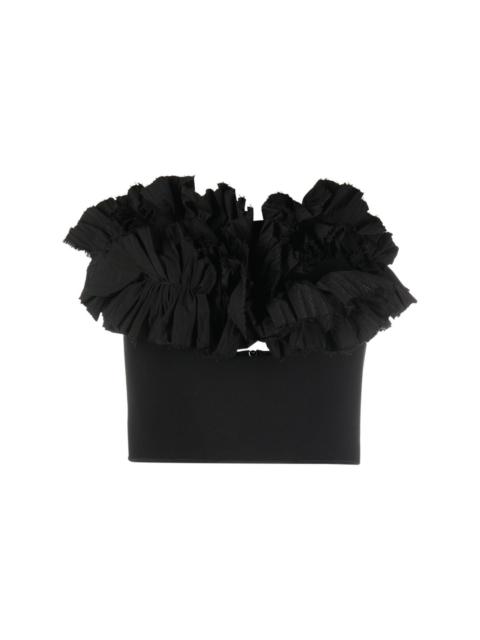 MATICEVSKI ruffled strapless top