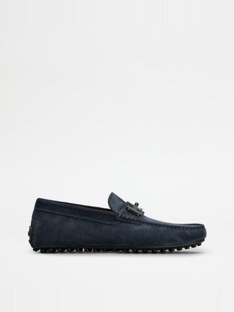 CITY GOMMINO DRIVING SHOES IN SUEDE - BLUE