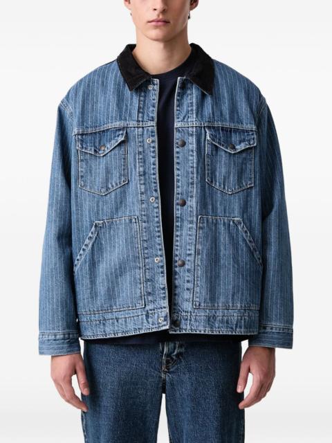 Levi's Munroe pinstripe corduroy-collar trucker jacket