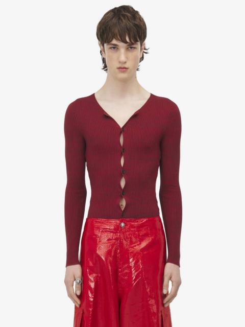 Alexander McQueen Rib Knit Cardigan