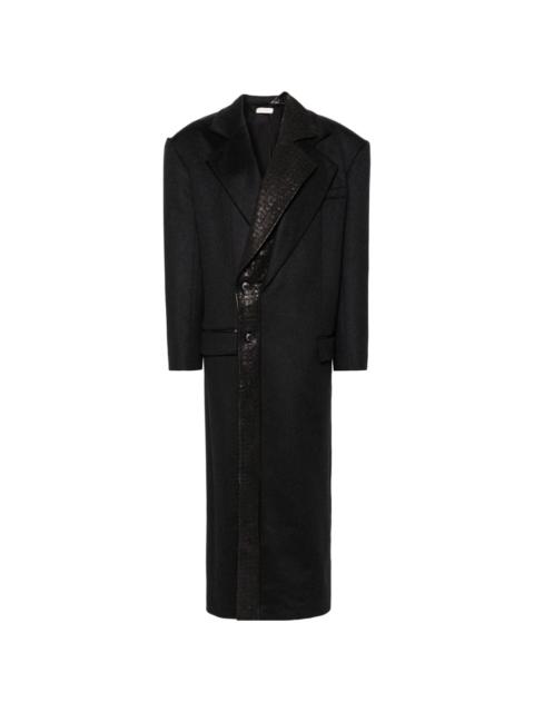THE MANNEI Dundee leather-trim coat