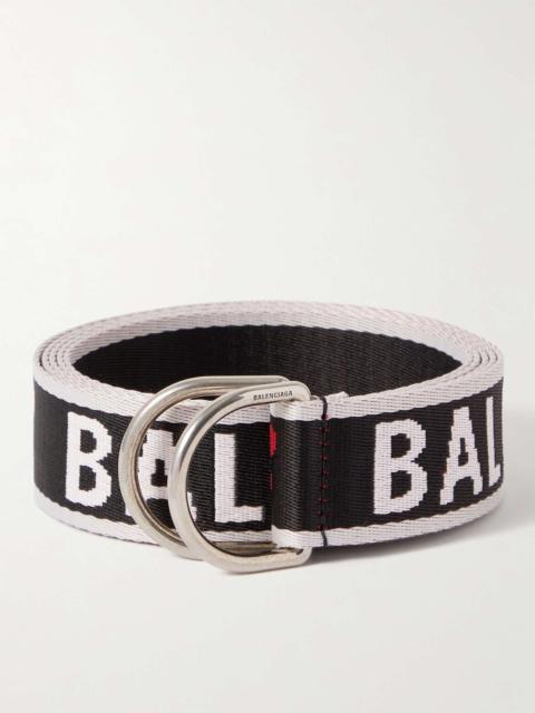 BALENCIAGA 3.5cm Logo-Jacquard Canvas Belt