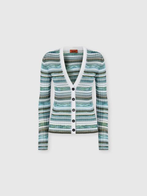 Missoni Ribbed striped viscose-blend cardigan