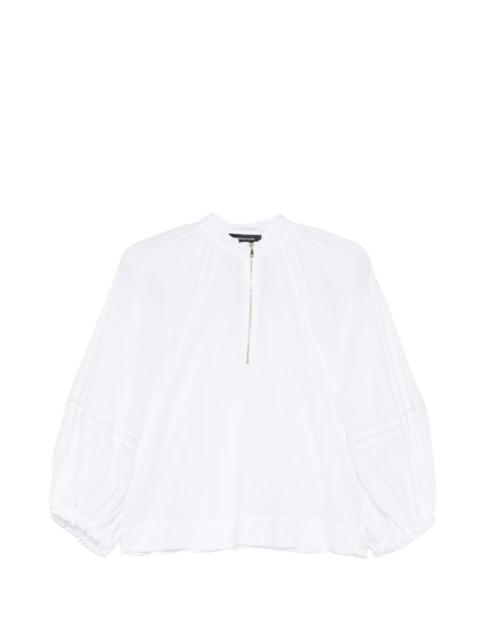 FABIANA FILIPPI zip balloon-sleeve blouse