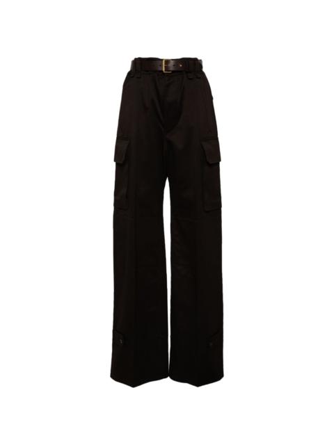 SAINT LAURENT logo-embroidered trousers