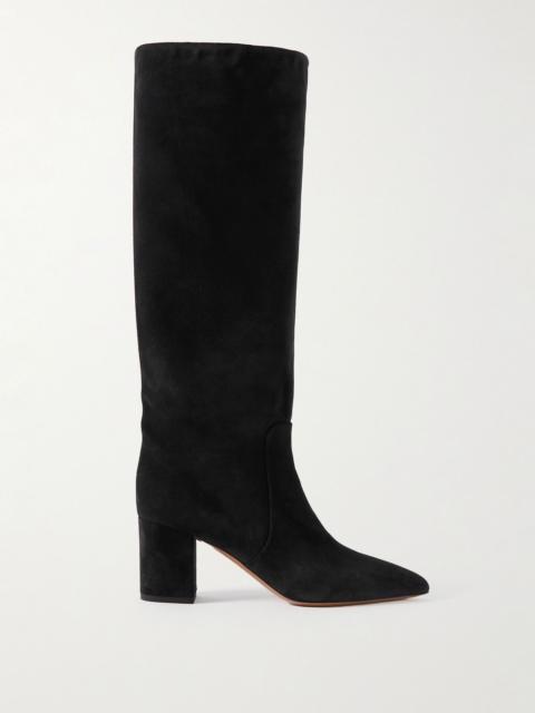 PARIS TEXAS Anja suede knee boots Black