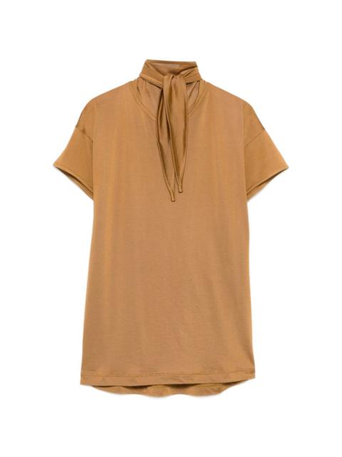 Lemaire tie-neck short-sleeve T-shirt