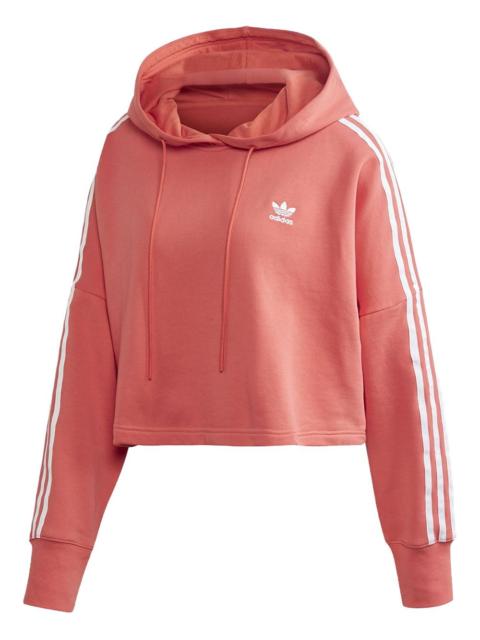 adidas Originals Trefoil Cropped Hood WMNS "Trace Scarlet / White"