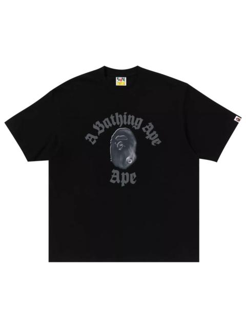 A BATHING APE® BAPE Gothic College Relaxed Fit Tee 'Black'