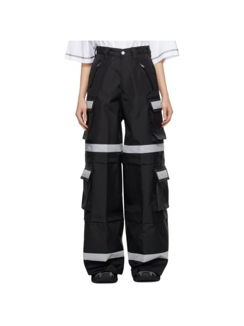 Black Reflective Cargo Pants