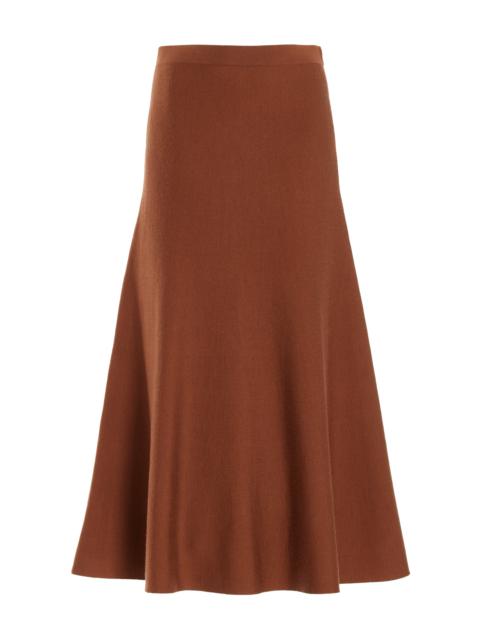 GABRIELA HEARST Freddie Skirt in Cognac Cashmere Wool