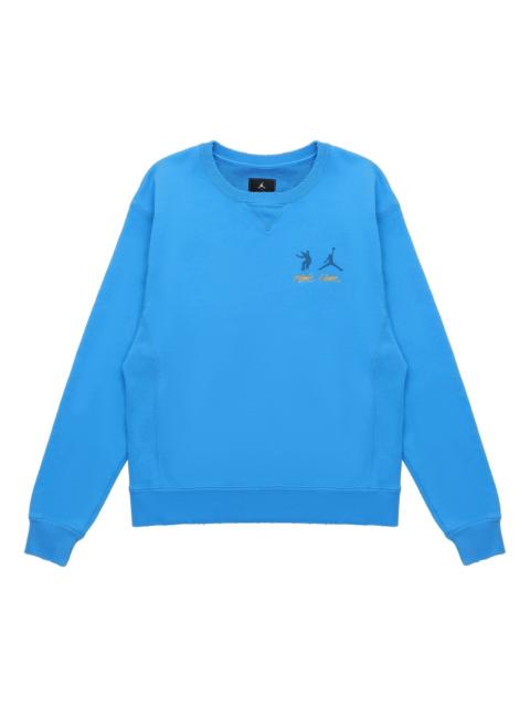 Jordan Air Jordan x union Crossover SS22 Logo Solid Color Sleeve Sports Round Neck Asia Edition Blue DJ9523