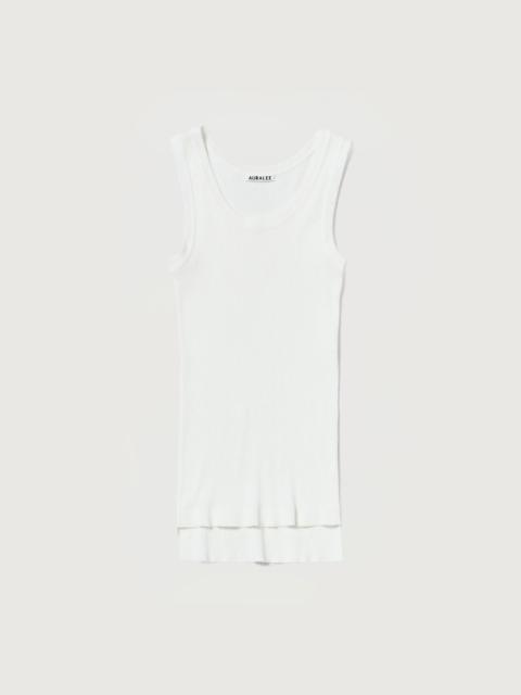 AURALEE COTTON HIGH GAUGE RIB KNIT TANK