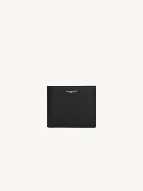 SAINT LAURENT SAINT LAURENT PARIS EAST/WEST WALLET WITH COIN PURSE IN SMOOTH LEATHER