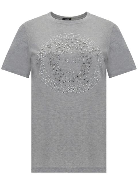 VERSACE Logo-embroidered t-shirt