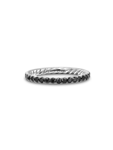DAVID YURMAN Women's DY Eden Band Ring in Platinum - Silver Black