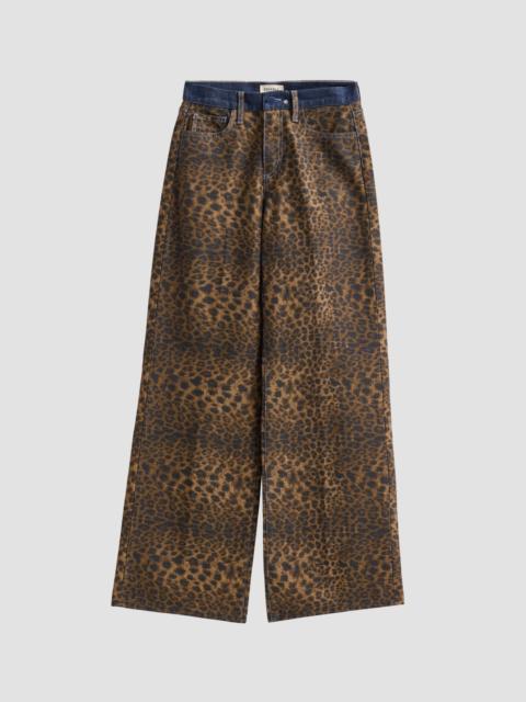 L'AGENCE Women's Alicent Leopard Print Wide-Leg Jeans - Zephyr