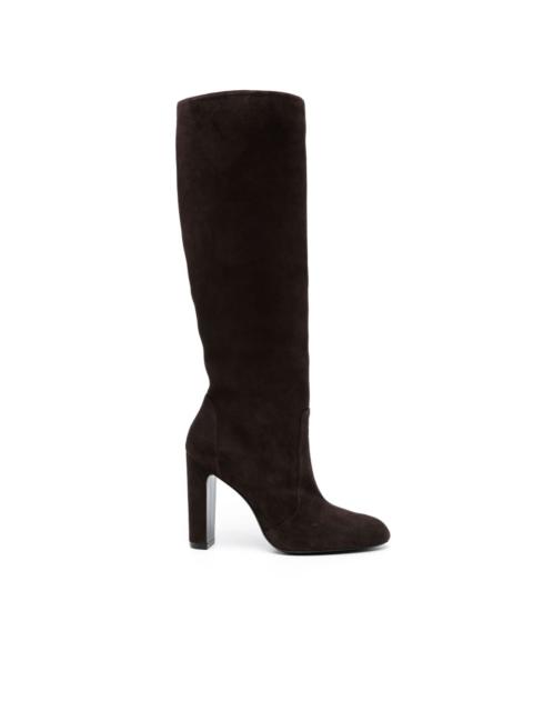 round-toe 120mm suede boots