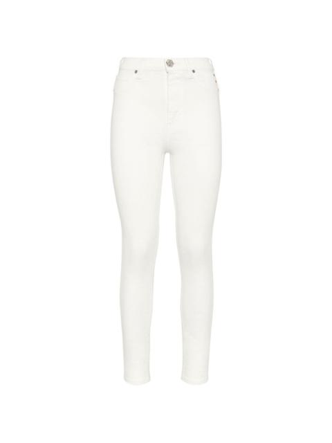 high-rise skinny-cut jeans