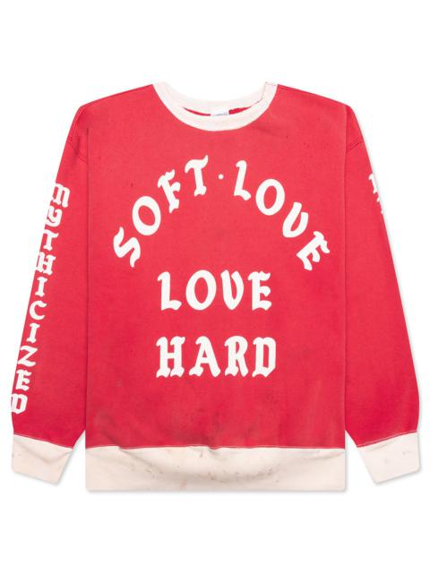 SAINT M×××××× SOFT LOVE CREW SWEATER - RED