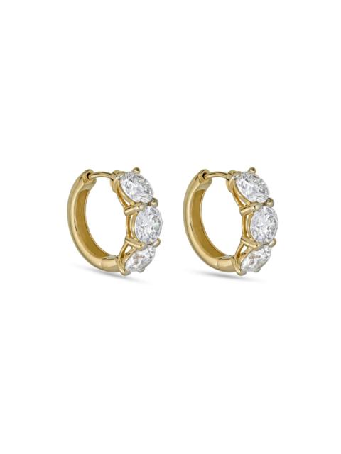 STONE AND STRAND 4.5CTW LAB-Created Chubby Diamond Hoops