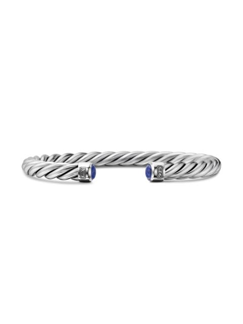 DAVID YURMAN Men's Cable Cuff Bracelet in Sterling Silver - Lapis Lazuli