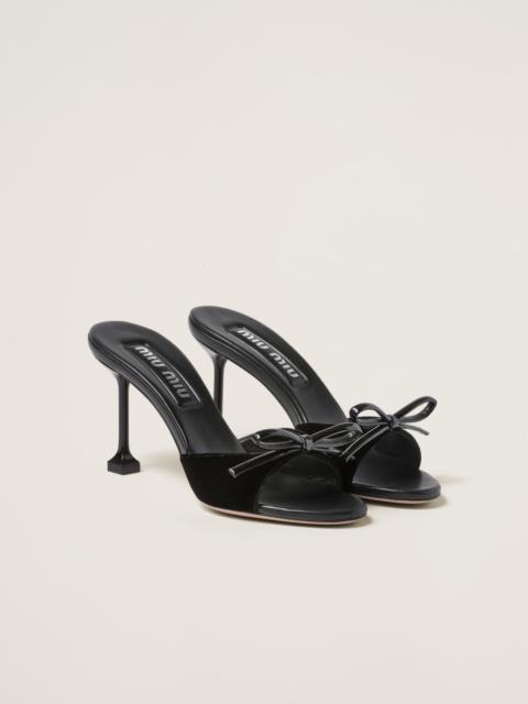 Miu Miu Velvet sandals