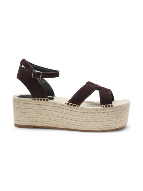 BOSS SUEDE ESPADRILLES WITH DOUBLE B MONOGRAM