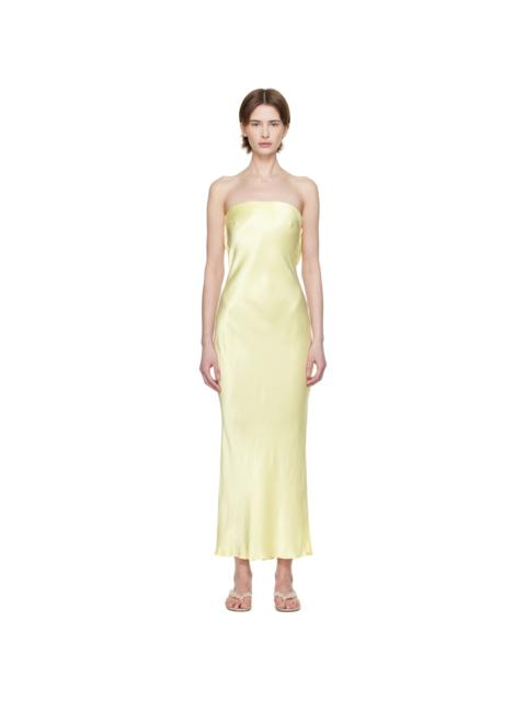 BEC + BRIDGE Yellow Moon Dance Strapless Maxi Dress