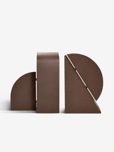 ASSOULINE Cubist Bookends Set - Brown