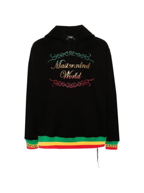 mastermind JAPAN Rasta logo-print hoodie