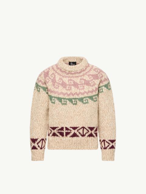 Moncler Grenoble Geometric Jacquard Wool Blend Sweater