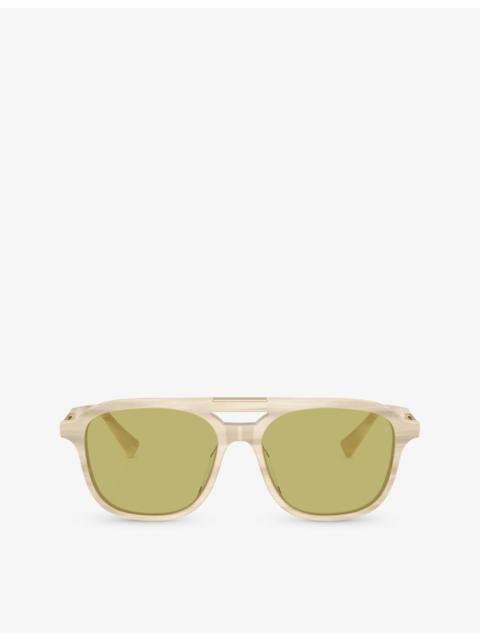 Brunello Cucinelli BC4001S Pillow-Frame Acetate Sunglasses