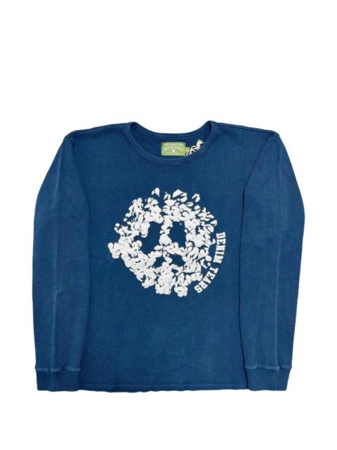 DENIM TEARS university-graphic long-sleeves T-shirt