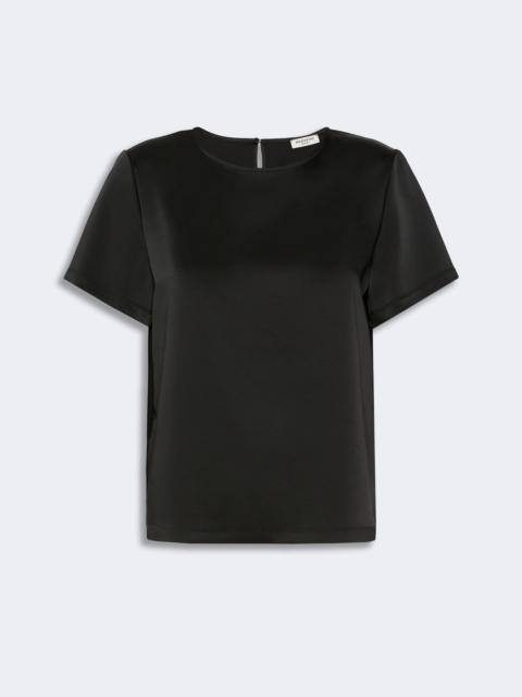 WEEKEND Max Mara GILBERT Satin crew-neck T-shirt - BLACK
