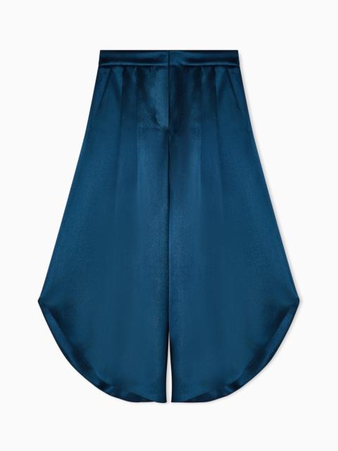 GIORGIO ARMANI WIDE TROUSERS IN SILK SATIN