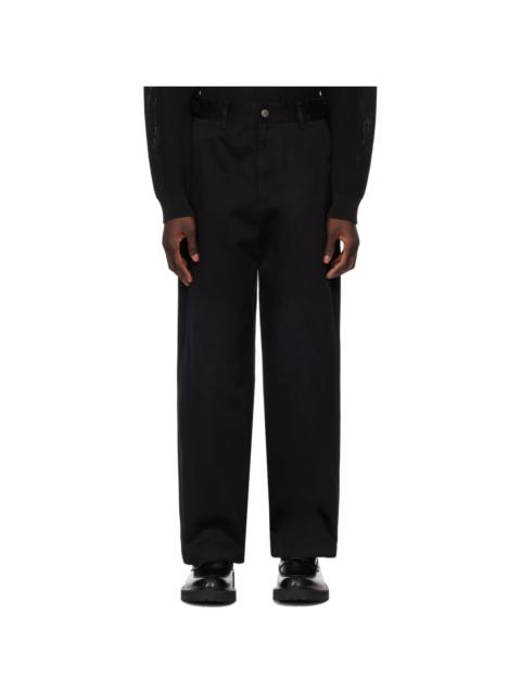 SOLID HOMME Black Wide Denim Trousers