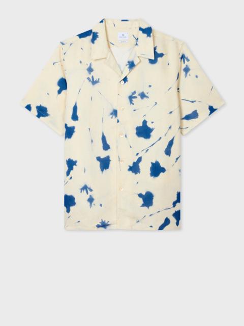 Paul Smith Ecru 'Cynotype Floral' Linen-Blend Shirt