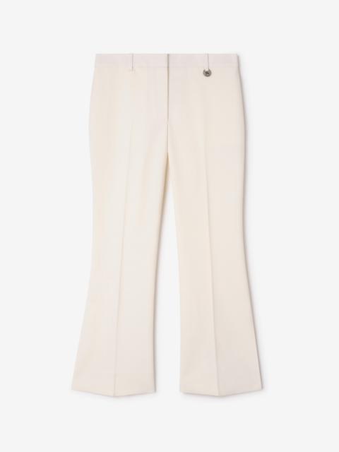 Burberry Cropped Wool Flared Trousers