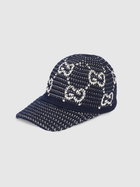 GUCCI GG crochet cotton baseball hat