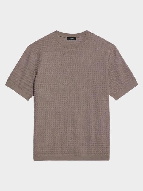 Theory Men's Damian Textured Knit Short-Sleeve Sweater