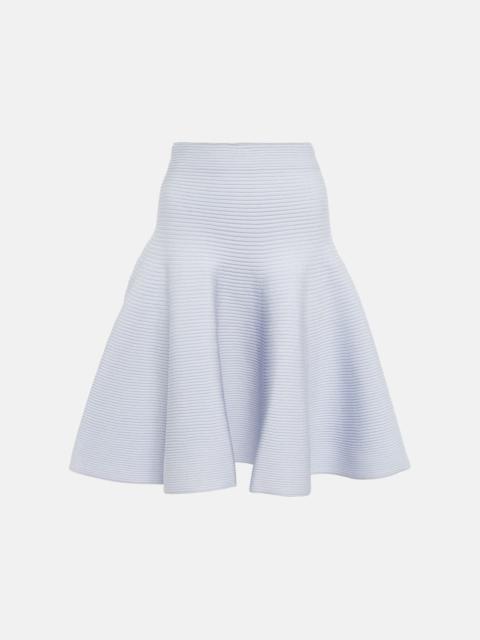 Ribbed-knit miniskirt