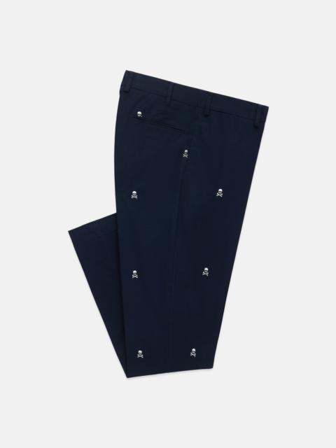 J. PRESS SKULL AND BONES EMBROIDERED CHINO TROUSERS