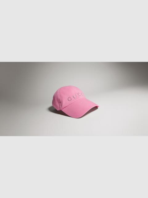 GUCCI Canvas baseball hat with print