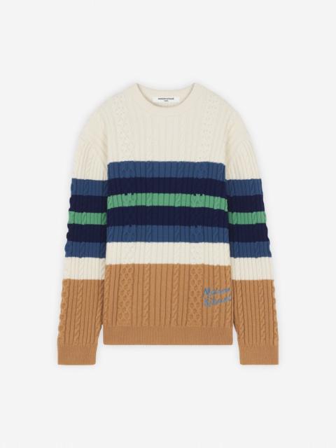 Maison Kitsuné STRIPED CABLE JUMPER