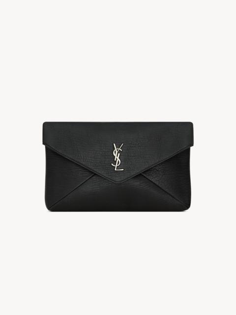SAINT LAURENT CASSANDRE LARGE ENVELOPE POUCH IN LAMBSKIN