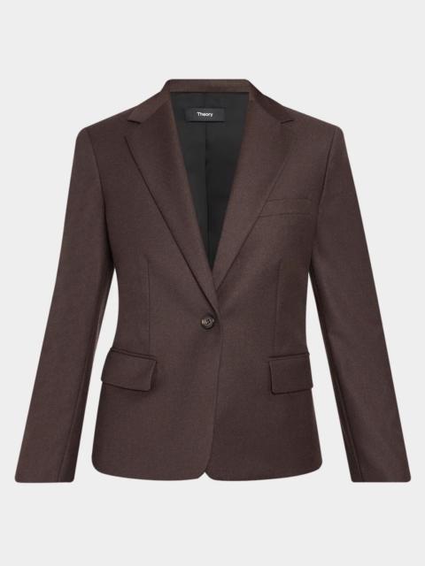 Theory One-Button Slim Single-Breasted Blazer