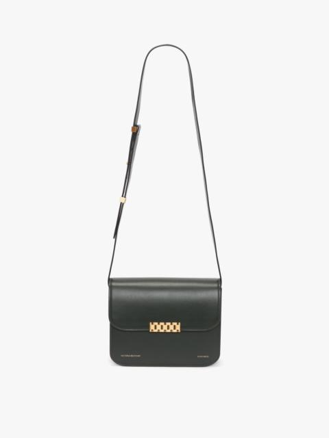 Victoria Beckham Chain Shoulder Bag In Petrol Leather
