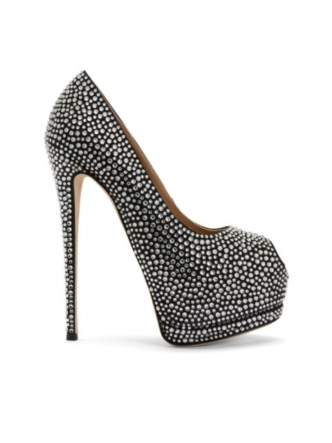 Sharon 140mm rhinestone-embellished heels